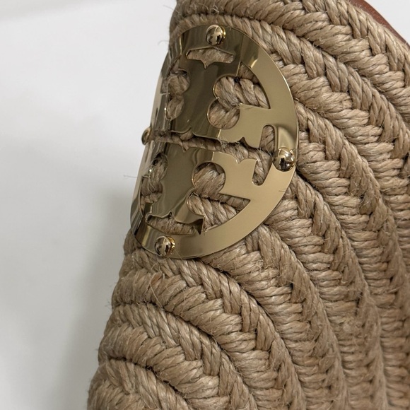 Tory Burch Women’s Suede Espadrille Wedge Slide Sandals in Brick! Size 6.5 - Picture 9 of 12